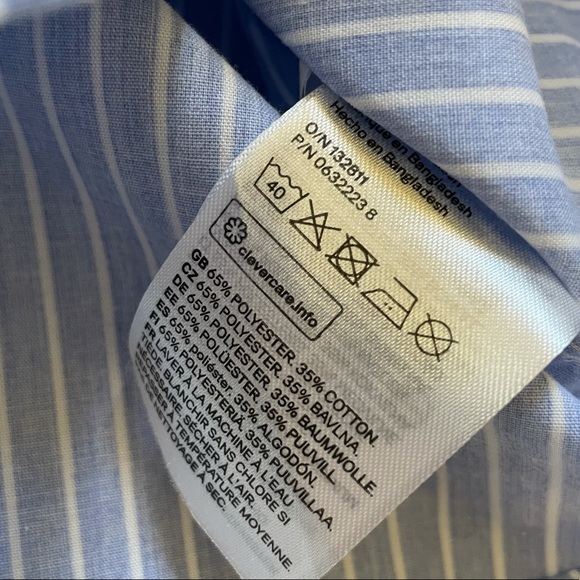 H&M Striped Button Down Shirt Size 4-5Y - Picture 4 of 4